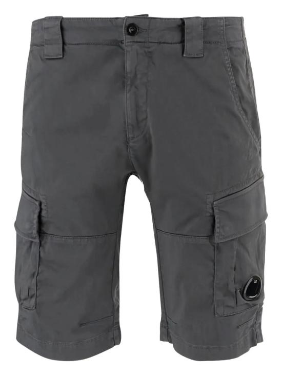 26SS 씨피 컴퍼니 스트레치 사틴 카고 렌즈 쇼츠 도브 20CMBE746A005694G 921 GUNMETAL