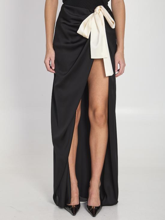 26SS 생로랑 롱 스커트 858255Y720W 1000 BLACK