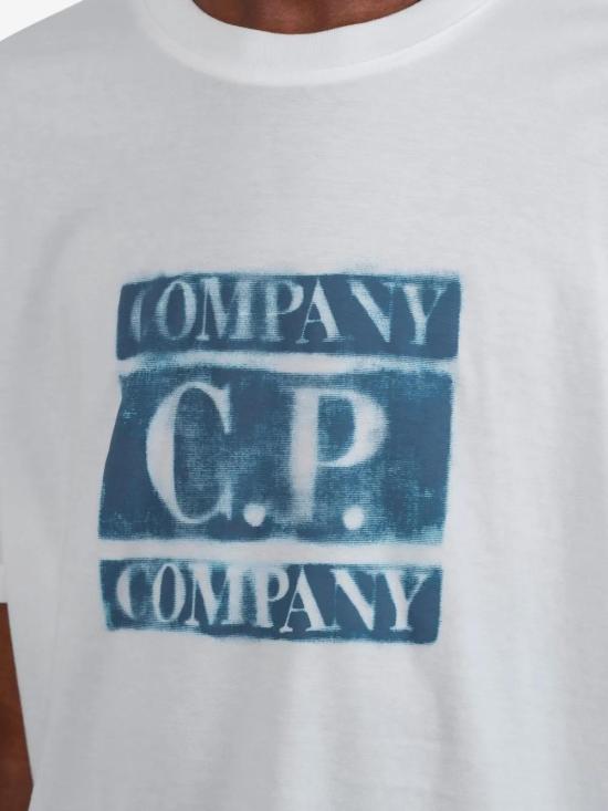 26SS 씨피 컴퍼니 반팔 티셔츠 20CMTS141A110579W 103 GAUZE WHITE - C.P. COMPANY