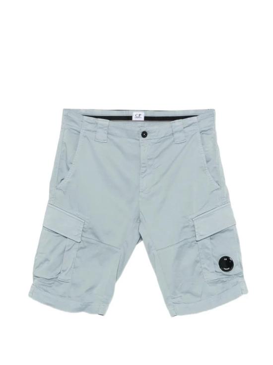 26SS 씨피 컴퍼니 스트레치 사틴 카고 렌즈 쇼츠 도브 20CMBE746A005694G 809 SILVER BLUE