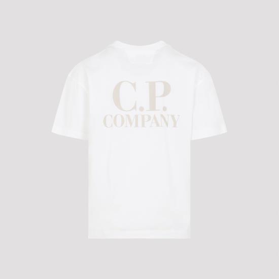 26SS 씨피 컴퍼니 30/1 저지 숏슬리브 로고 티셔츠 20CMTS086A005100W 103 GAUZE WHITE - C.P. COMPANY