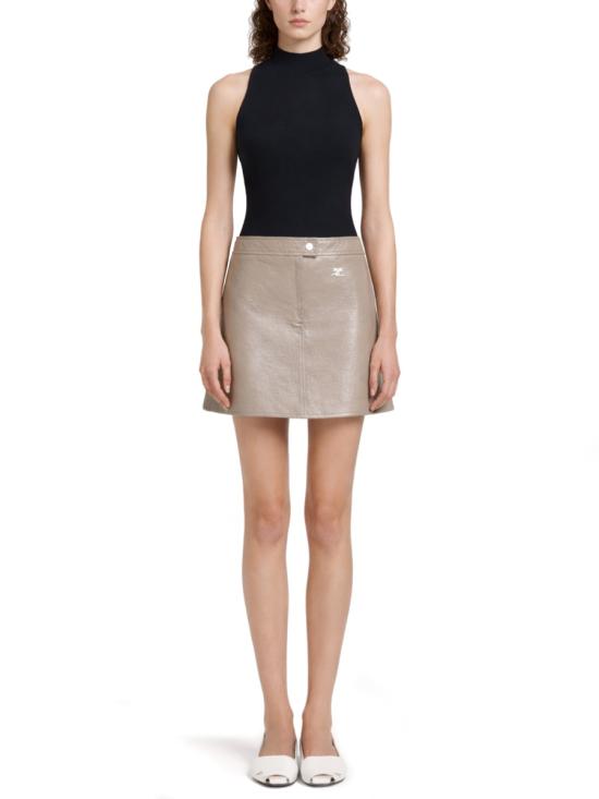 26SS 쿠레쥬 숏 스커트 223CJU001 VY00141099 BROWN - COURREGES