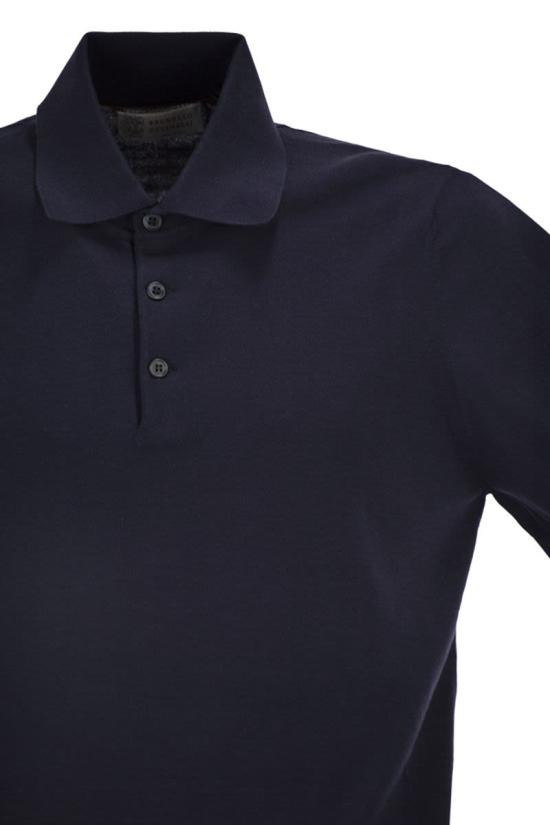  브루넬로 쿠치넬리 반팔 티셔츠 AB011992 CW425 NAVY - BRUNELLO CUCINELLI