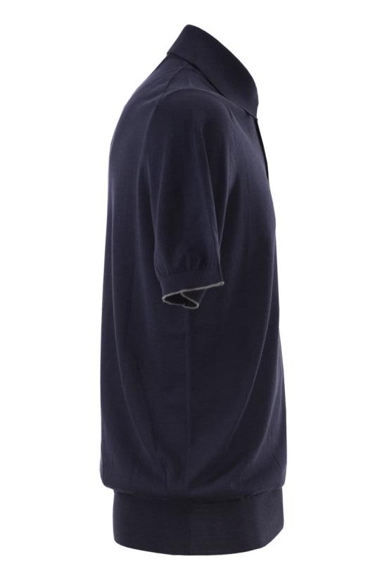  브루넬로 쿠치넬리 반팔 티셔츠 AB011992 CW425 NAVY - BRUNELLO CUCINELLI