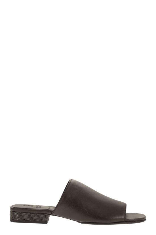 26SS 브루넬로 쿠치넬리 힐/펌프스 MZSLC3171 C9122 DARK BROWN