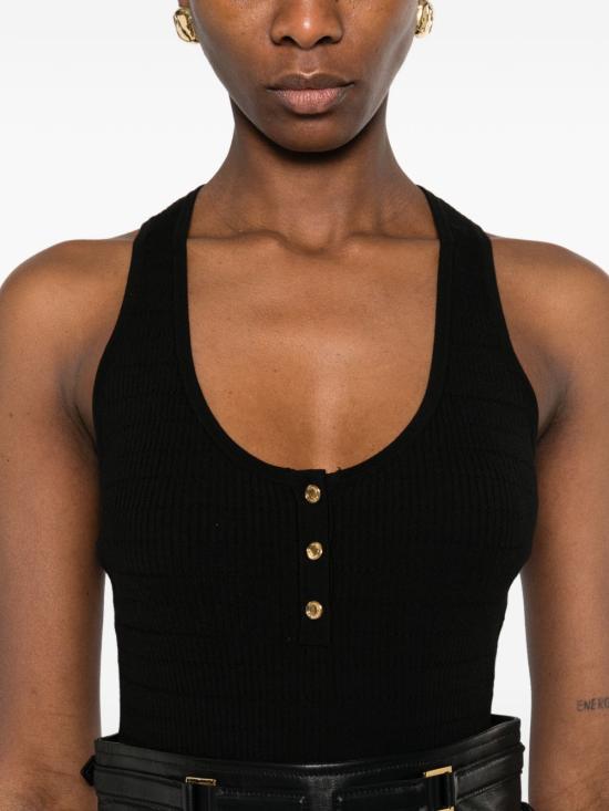 26SS 엘리자베타프랜치 반팔 티셔츠 TK75B61E2 110 BLACK - ELISABETTA FRANCHI