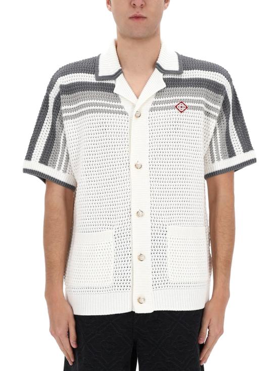 26SS 카사블랑카 긴팔 셔츠 MSP26KW933 01WHITEGREY - CASABLANCA