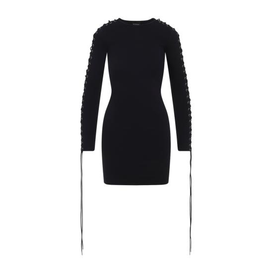 25FW 발렌시아가 미디 원피스 850248TQVE1 1000 BLACK