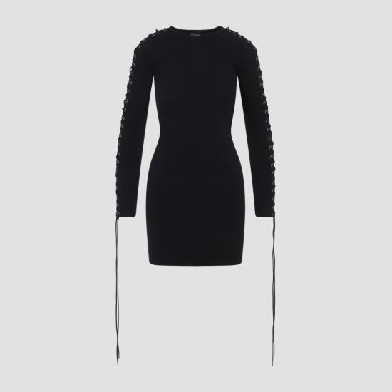 25FW 발렌시아가 미디 원피스 850248TQVE1 1000 BLACK - BALENCIAGA