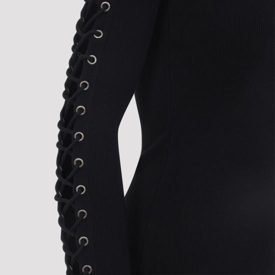 25FW 발렌시아가 미디 원피스 850248TQVE1 1000 BLACK - BALENCIAGA