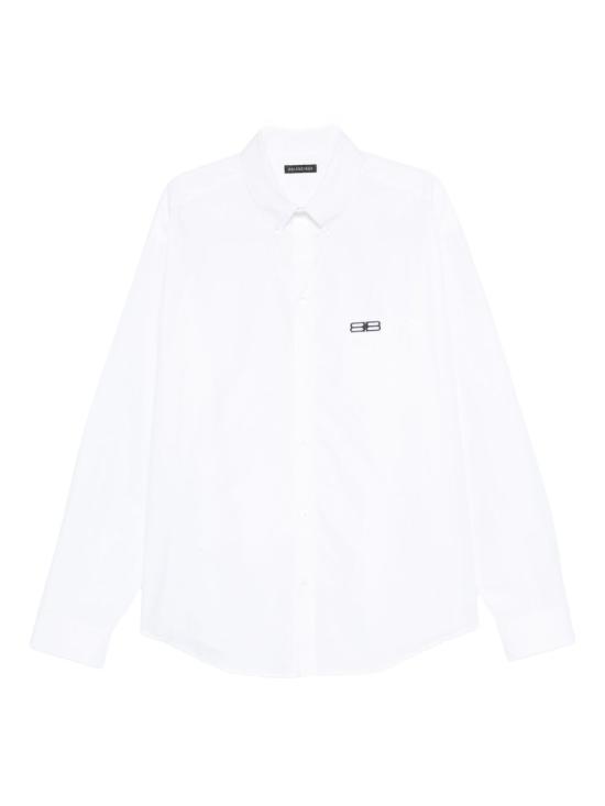 25FW 발렌시아가 긴팔 셔츠 850816TRM28 9000 WHITE