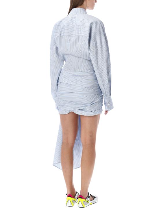 26SS 디 아티코 미디 원피스 WCA00464CCC127AA 264 LIGHT BLUE WHITE STRIPES - THE ATTICO