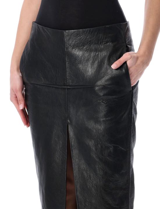 26SS 릭 오웬스 롱 스커트 RP01F6385LBE 09 BLACK - RICK OWENS