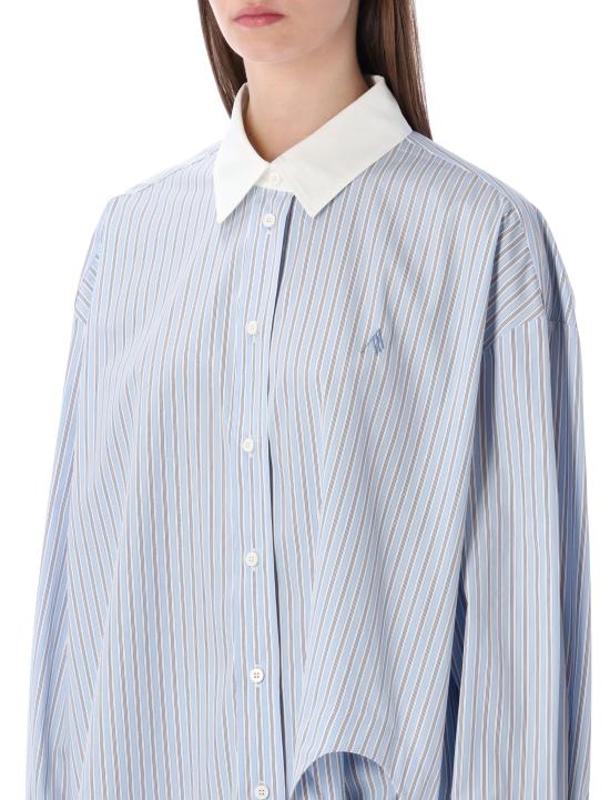 26SS 디 아티코 셔츠 WCH00004CCC127AA 264 LIGHT BLUE WHITE STRIPES - THE ATTICO