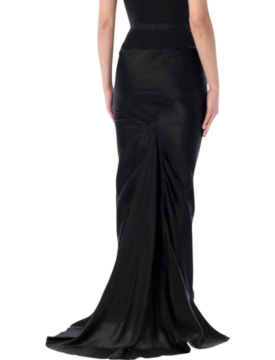 26SS 릭 오웬스 롱 스커트 RP01F6381N 09 BLACK - RICK OWENS