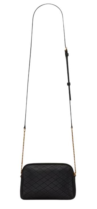  생로랑 퀼티드 램스킨 가비 지퍼 파우치 7336671EL07 1000 BLACK - SAINT LAURENT