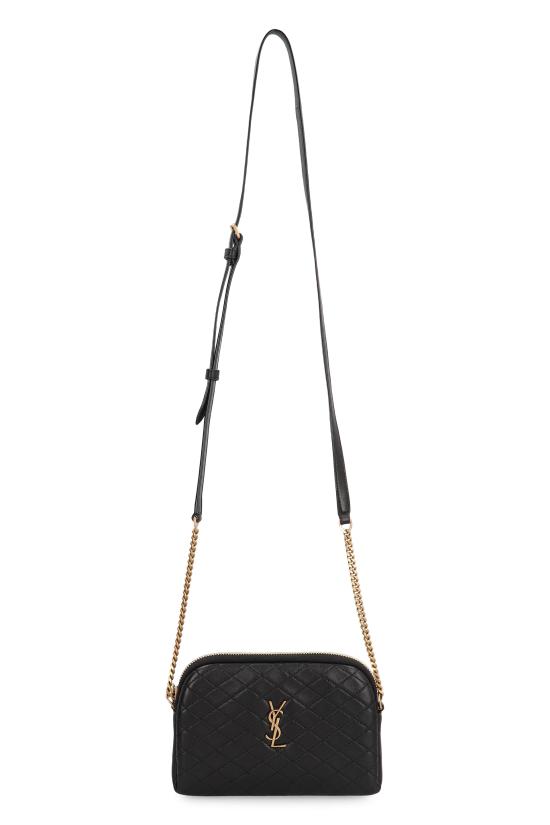  생로랑 퀼티드 램스킨 가비 지퍼 파우치 7336671EL07 1000 BLACK - SAINT LAURENT