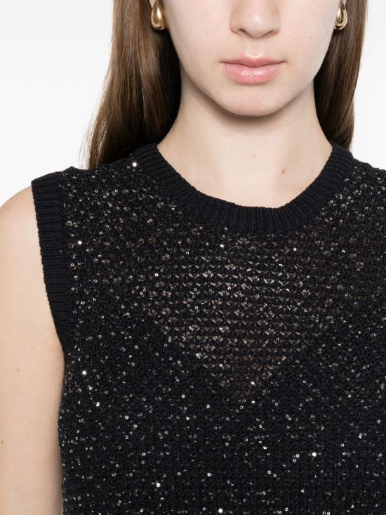 26SS 파비아나 필리피 시퀸 코튼 테이프 미니 드레스 ABD276F593M120VR5 BLUE - FABIANA FILIPPI