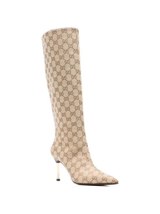 26SS 구찌 GG 캔버스 밤쉘 부츠 865623FAFWD9611 BEIGE - GUCCI