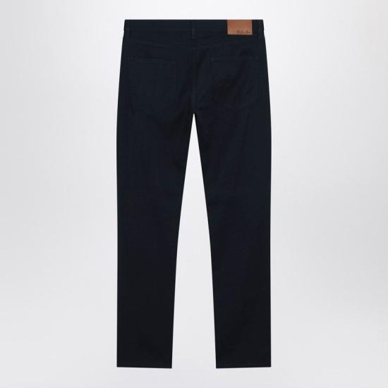 26SS 로로피아나 콰로나 5포켓 팬츠 FAR0215CO WI37 BLUE - LORO PIANA