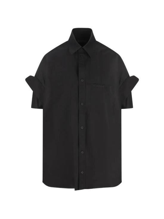 26SS 발렌시아가 셔츠 834033TNM60 1000 BLACK