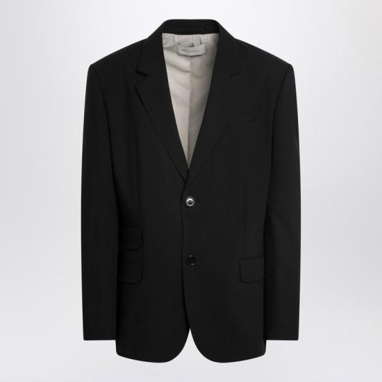 26SS 아미 뉴 울 스트레이트 싱글 브레스티드 자켓 HBV763WV0194 001 BLACK