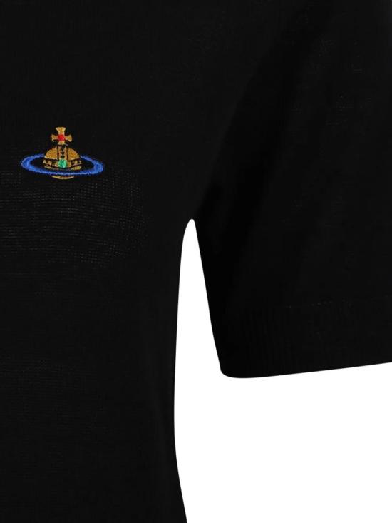 26SS 비비안웨스트우드 베아 니트 반소매 스웨터 1803002QY003F N401 BLACK - VIVIENNE WESTWOOD