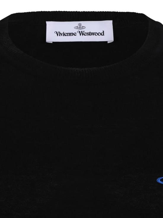26SS 비비안웨스트우드 베아 니트 반소매 스웨터 1803002QY003F N401 BLACK - VIVIENNE WESTWOOD