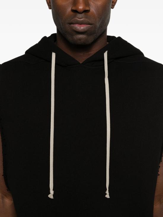 26SS 릭 오웬스 후드 티셔츠 RU01F2153JNT 09 BLACK - RICK OWENS