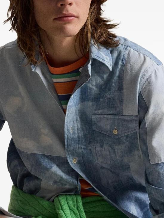 26SS 폴로 랄프로렌 긴팔 셔츠 710B14260001 PIECED BLUE - POLO RALPH LAUREN