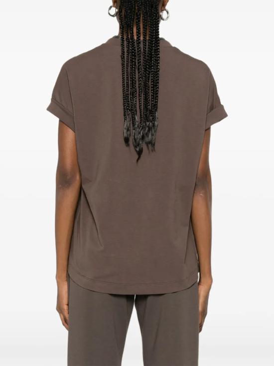 26SS 브루넬로 쿠치넬리 반팔 티셔츠 M0T18BD222098 C8589 BROWN - BRUNELLO CUCINELLI