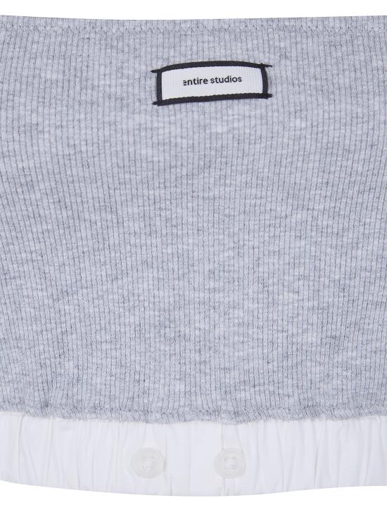 26SS 엔타이어 스튜디오 반팔 티셔츠 ESSS26BS01876 6238 GREY - ENTIRE STUDIOS
