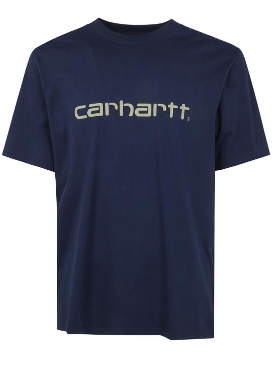 26SS 칼하트 WIP 스크립트 숏 슬리브 티셔츠 I0357003PLXX BLUE - CARHARTT WIP