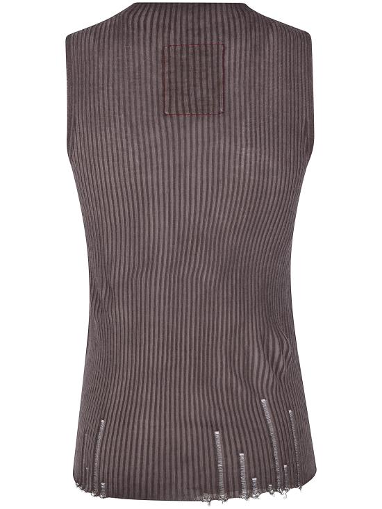 26SS 우마 왕 반팔 티셔츠 UK7112 UW600 BROWN - UMA WANG