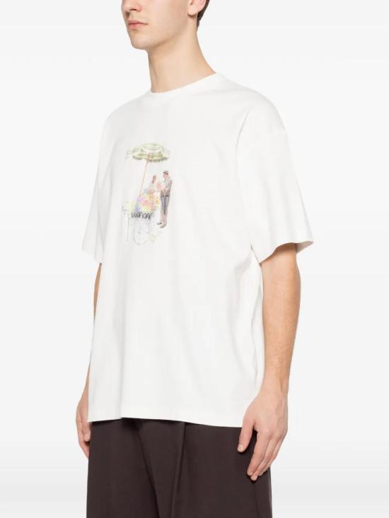 26SS 드롤드무슈 반팔 티셔츠 KTS310CO002OW OFF WHITE - DROLE DE MONSIEUR