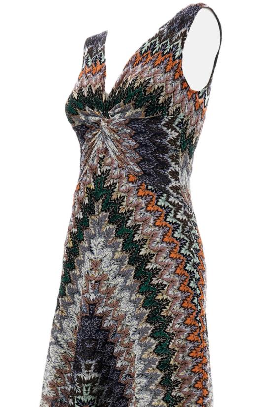 26SS 미소니 롱 원피스 DS26SG1SBR014ZS72OW Grey - MISSONI