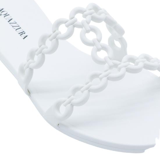 26SS 아쿠아주라 플랫 슈즈 ICJFLAS0JLYFFF White - AQUAZZURA