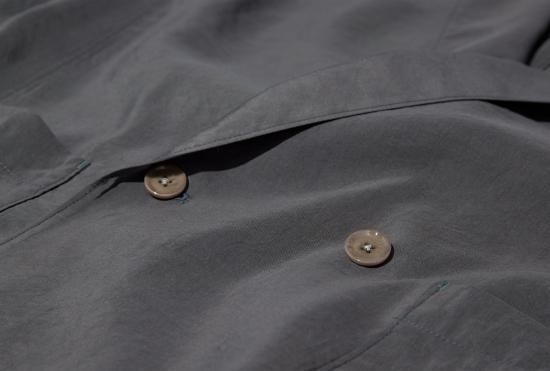 26SS 르메르 수트 자켓 소프트 더블 브레스트 재킷 - 드라이 실크 JA1097 LF1308 라이트 그레이 - LEMAIRE