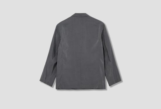 26SS 르메르 수트 자켓 소프트 더블 브레스트 재킷 - 드라이 실크 JA1097 LF1308 라이트 그레이 - LEMAIRE