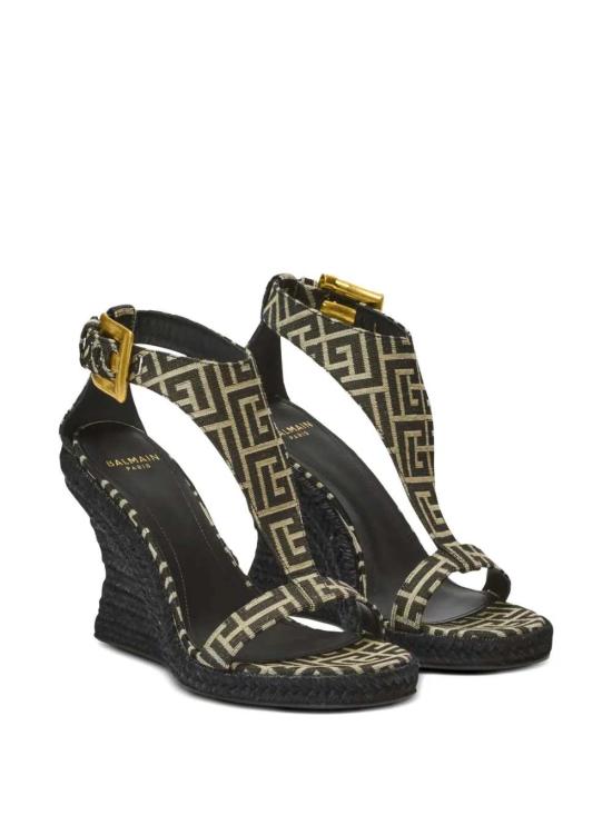 26SS 발망 샌들 GN1UH205TJBM GFE IVOIRE NOIR GFE - BALMAIN