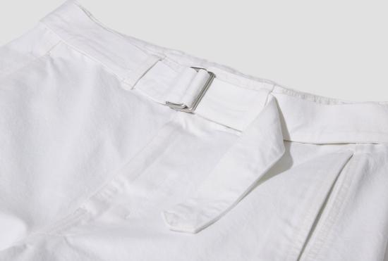 26SS 르메르 데님 팬츠 트위스트 벨트 팬츠 - 블리치드 헤비 데님 PA326 LD1070 화이트 - LEMAIRE