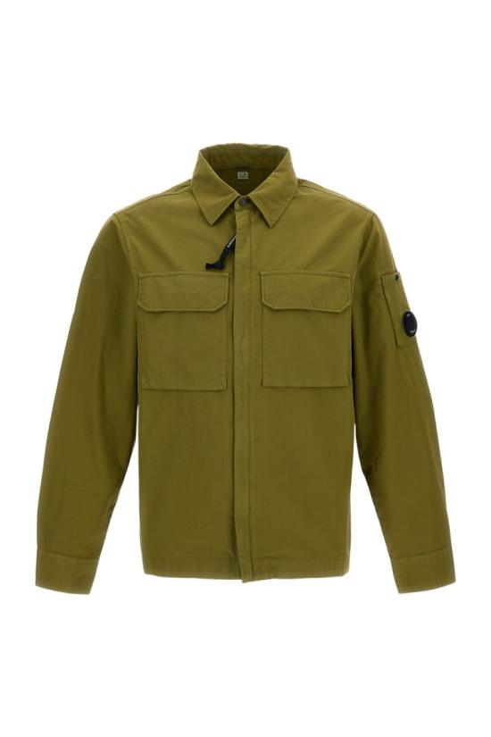 26SS 씨피 컴퍼니 오가닉 개버딘 지퍼 렌즈 오버셔츠 20CMOS156A110143G644 Green