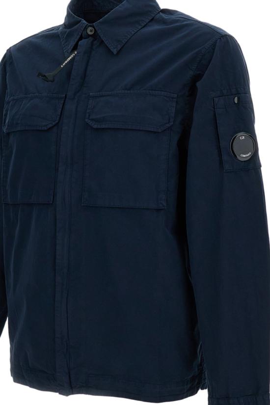 26SS 씨피 컴퍼니 오가닉 개버딘 지퍼 렌즈 오버셔츠 20CMOS156A110143G888 Blue - C.P. COMPANY
