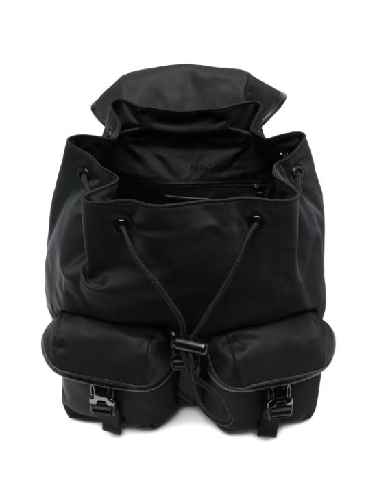 26SS 엠포리오 아르마니 로고 플랩 버클 백팩 EM004503 AF13454 UC001 BLACK BEAUTY - EMPORIO ARMANI
