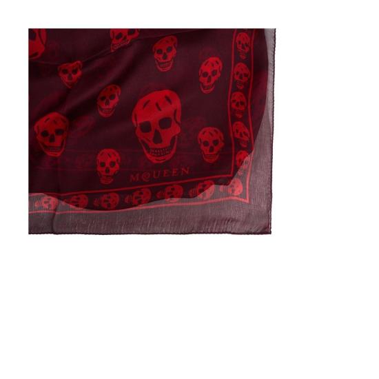 26SS 알렉산더 맥퀸 클래식 실크 블렌드 스컬 스카프 8078893052Q6074 Black - ALEXANDER MCQUEEN