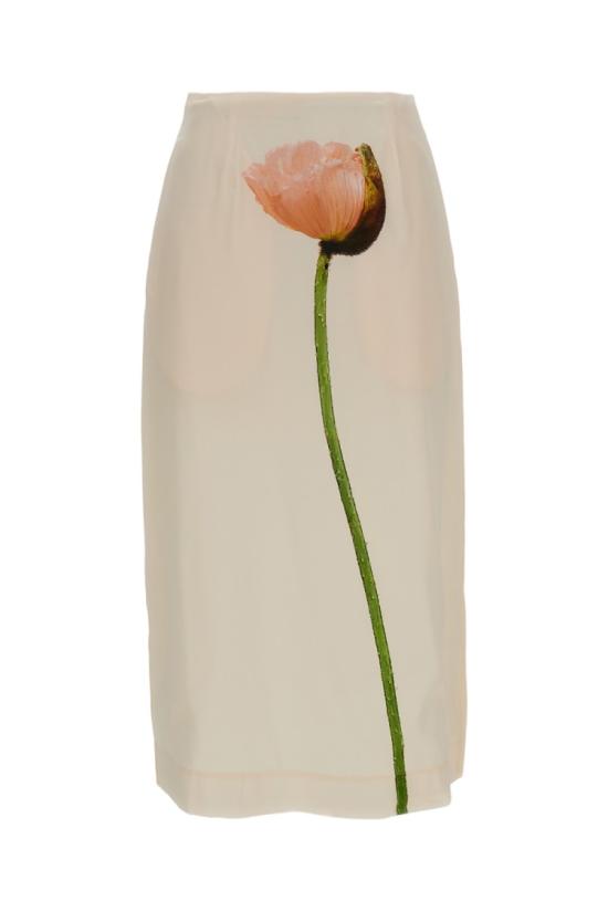 26SS 시몬로샤 미디 스커트 32001323CREAM Neutrals