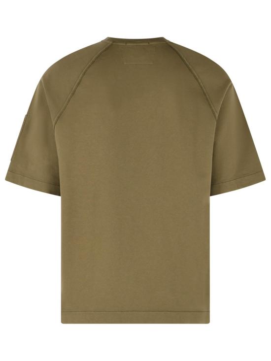 26SS 씨피 컴퍼니 라이트 플리스 숏슬리브 스웨트셔츠 20CMSS034A 002246G683 Green - C.P. COMPANY