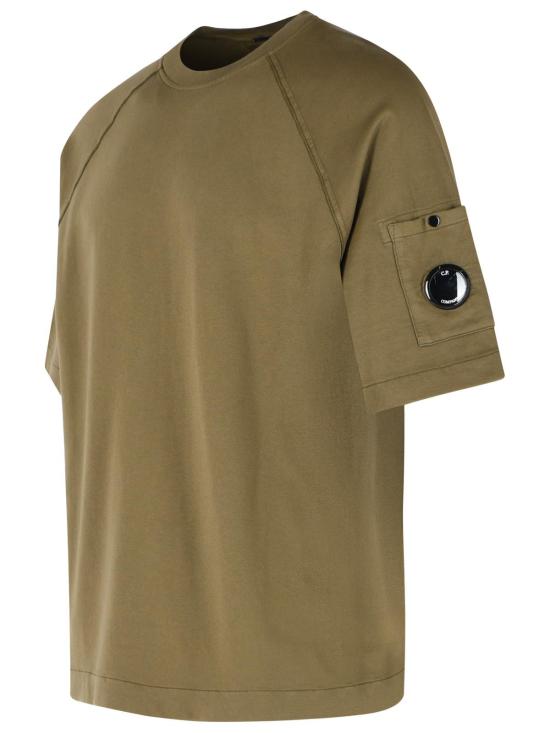 26SS 씨피 컴퍼니 라이트 플리스 숏슬리브 스웨트셔츠 20CMSS034A 002246G683 Green - C.P. COMPANY