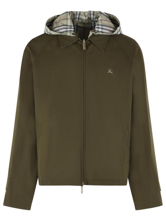 26SS 버버리 리버시블 체크 코튼 자켓 8116067B9720 Green