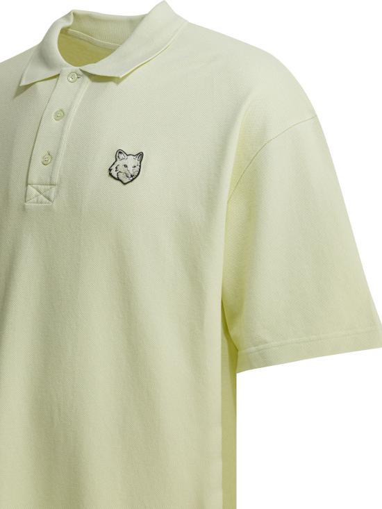 26SS 메종키츠네 폭스 헤드 오버사이즈 폴로 티셔츠 PM00211KP00010479 Green - MAISON KITSUNE